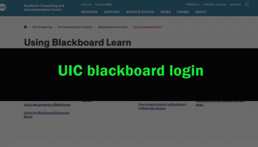 UIC blackboard login